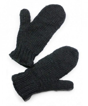 Womens Hand Knit Wool Mittens