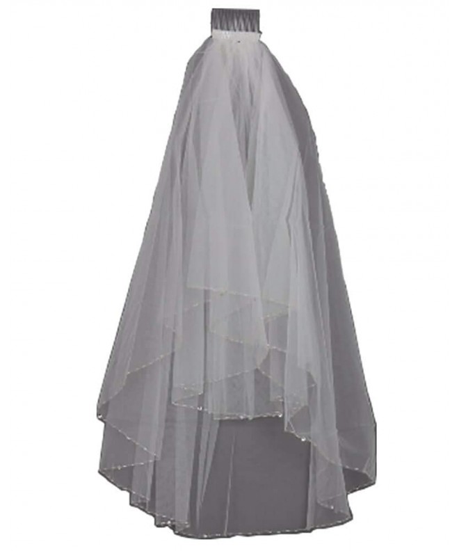 Dressblee Beaded Sequins Wedding Comb white1