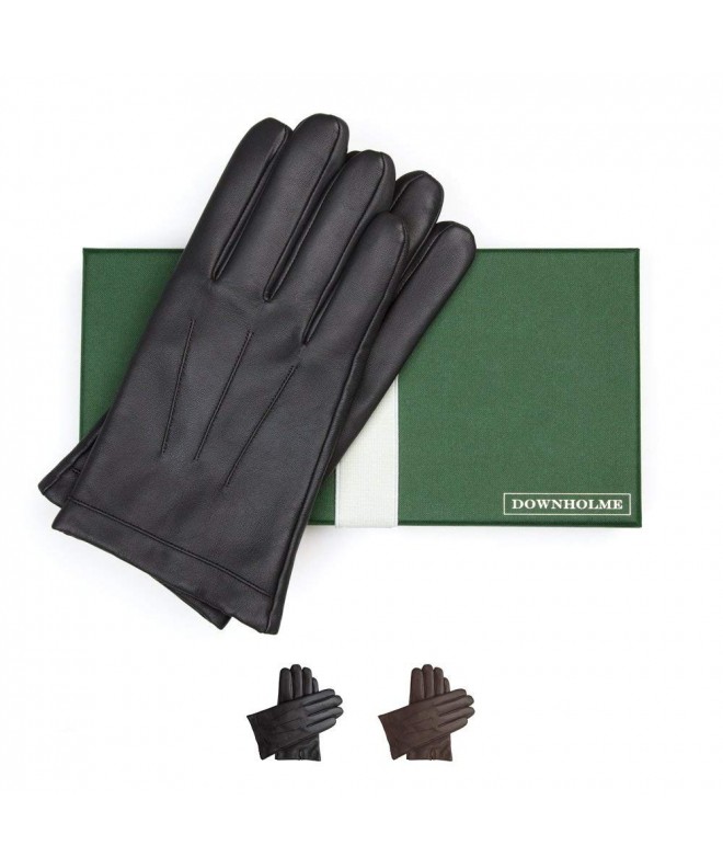 Downholme Touchscreen Leather Cashmere Gloves