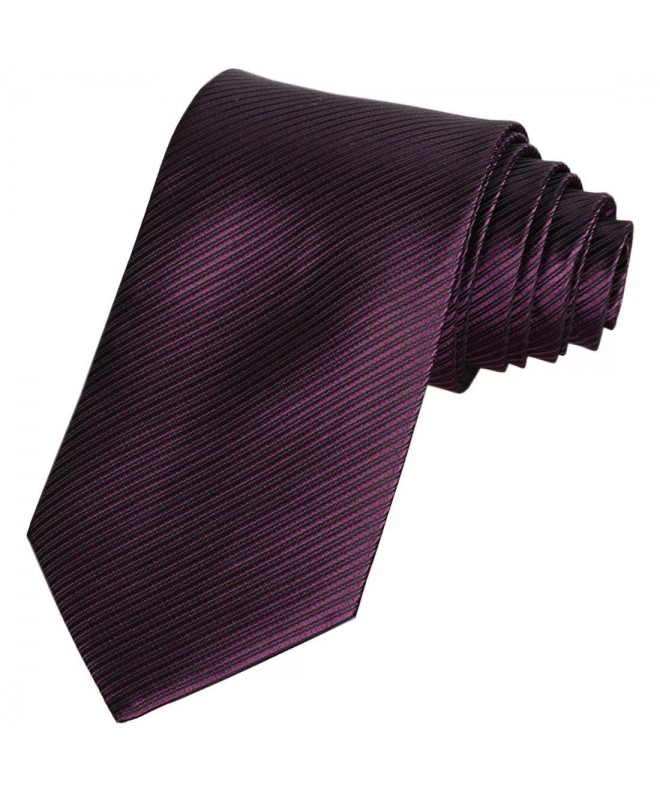 KissTies Purple Striped Wedding Necktie