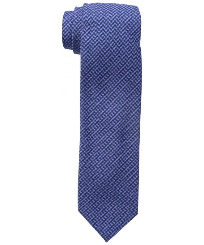Men's Tiny Houndstooth Tie - Blue - C9127B7DH15