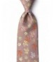 Taupe Silk Leaves Fall Necktie