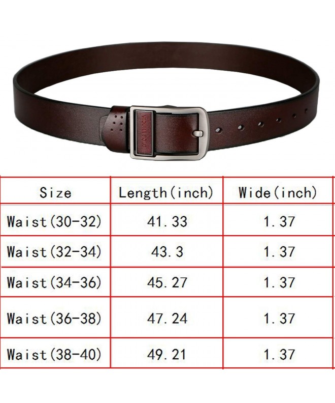 Men Belt Leather Dress Belt Formal Belts Prong Buckle Waist Belt For ...