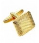 Beautiful Square Golden Stainless Cufflinks