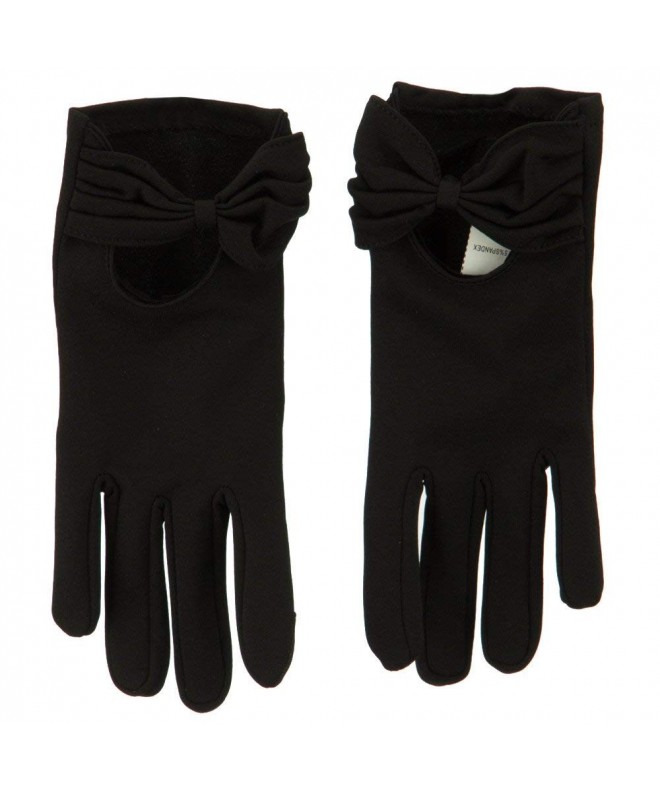 Womens Bow Texting Gloves Black