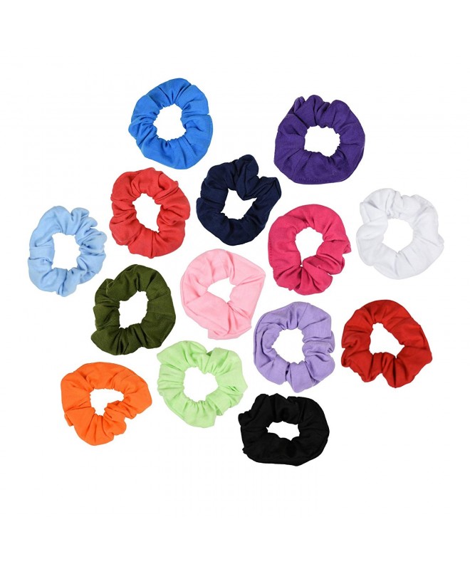 Set of 14 Solid Scrunchies