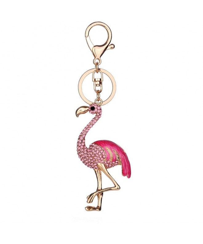 preliked Rhinestone Flamingo Crystal Keychain