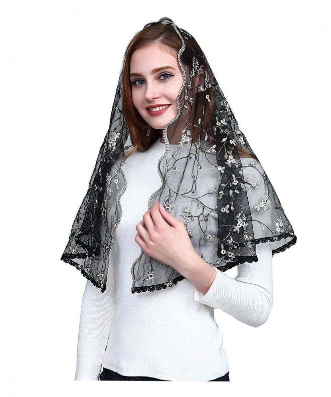 Orthodox Veil Embroidered Head Covering Catholic Chapel Mantilla Veil ...