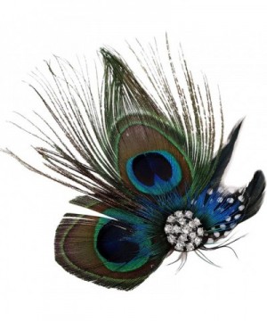 Simplicity Peacock Feather Fascinator Rhinestones