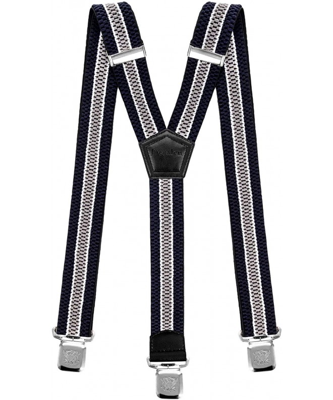 Decalen Suspenders Strong Braces Silver