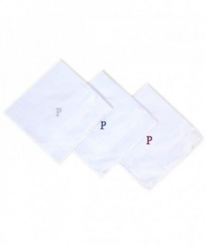 Cotton Initial Letter Embroidered Handkerchiefs