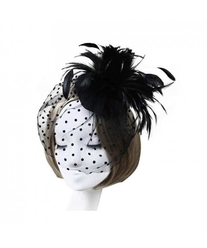 Feather Fabric Flower Fascinator Cocktail