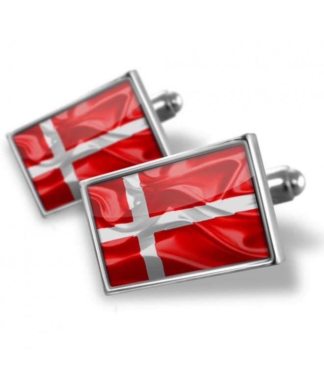 NEONBLOND Cufflinks Denmark 3D Flag
