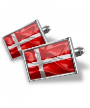 NEONBLOND Cufflinks Denmark 3D Flag