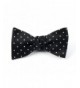 Woven Black White Patterned Self Tie