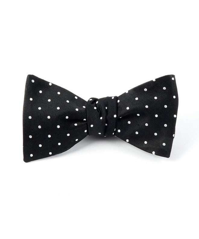 Woven Black White Patterned Self Tie