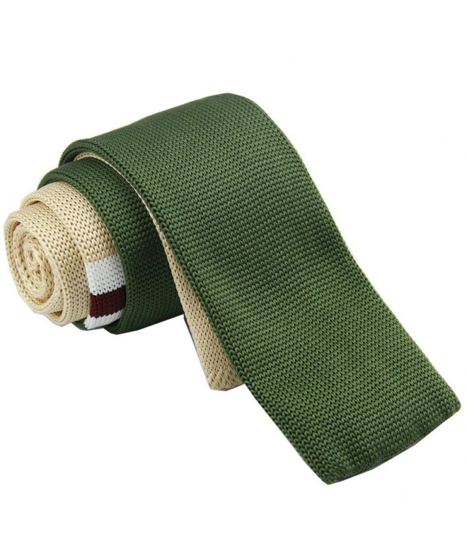 D berite Striped Narrow Knitted Neckties