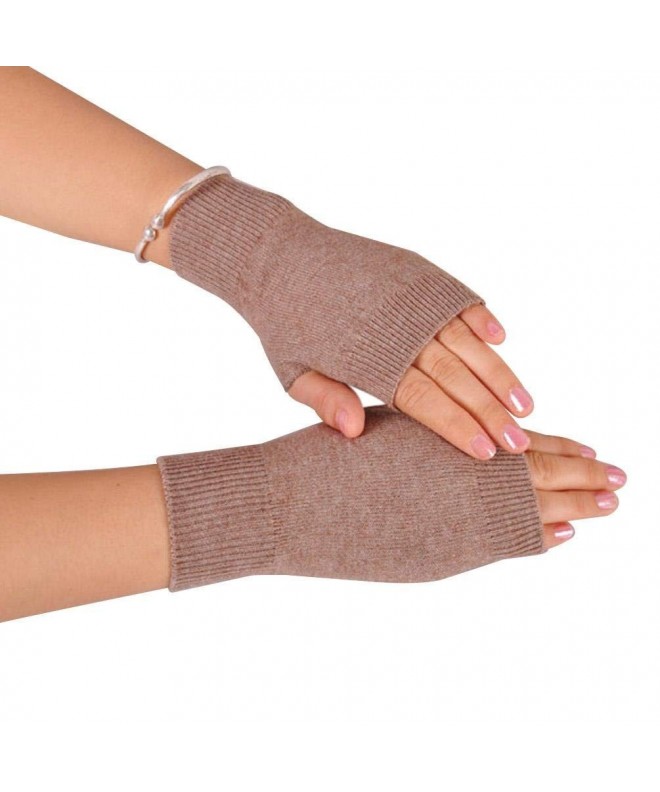 NOVAWO Cashmere Fingerless Gloves Mittens
