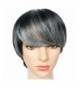 KOLIGHT Two tone Black Grey Replacement Wigs Free