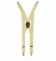 Ivory X back Silver Clip ends Suspenders