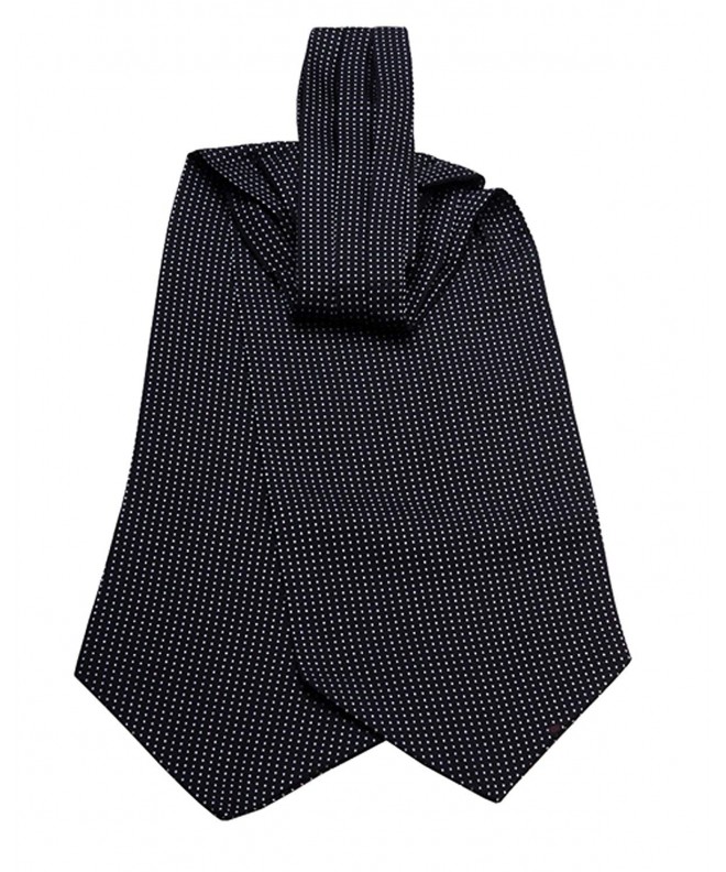 Micro Dotted Printed Ascot Black