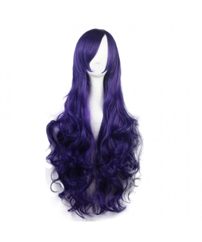 Curly Cosplay Resistant Wig Purple