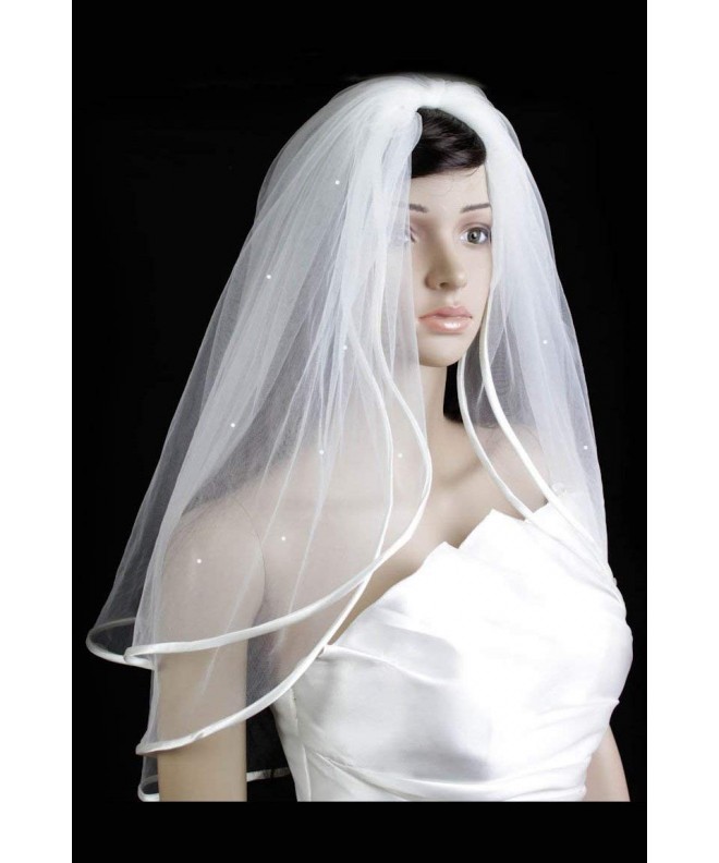 Bridal White Length Scattered Rhinestone
