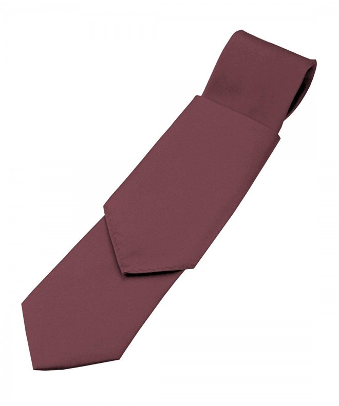 Solid Necktie Pocket Square Burgundy