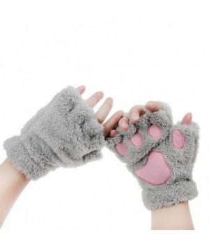 FakeFace Kitten Fingerless Plush Gloves