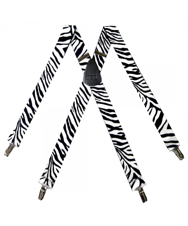 Black White Zebra Print Suspender