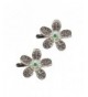Shengxueer Diamante Flower Magnet Barrettes