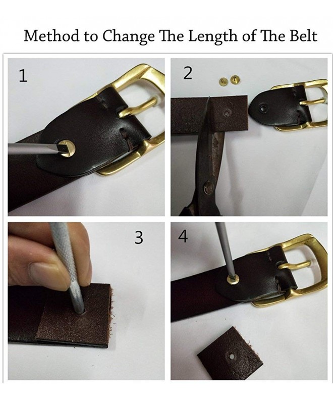 Mens Genuine Leather Dress Belt Single Prong Business Casual Belt 1.5 ...