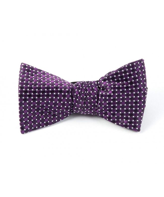 100 Woven Eggplant Patterned Self Tie