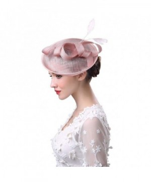 AODEW Womens Girls Pillbox Hat Fascinator Hair Clip Bowler Feather Flower Veil Wedding Party Hat 
