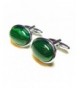 Green Malachite Semi precious Gemstone Cufflinks