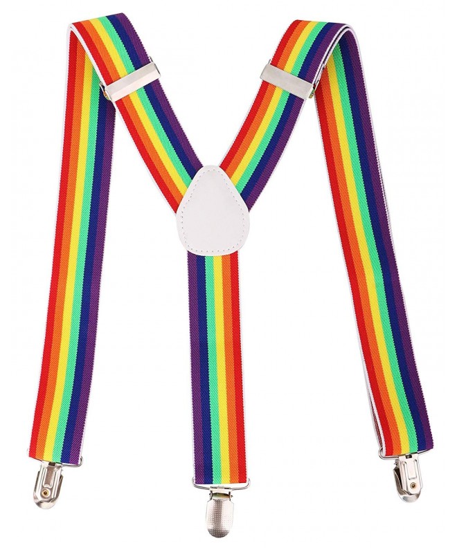 Livingston Adjustable Elastic Suspenders Rainbow