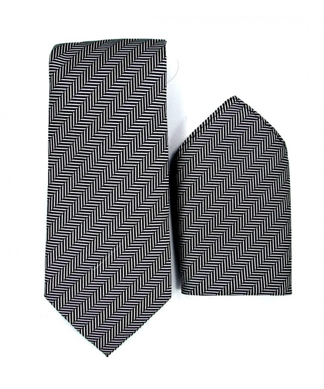 Oliver George Striped Necktie Black