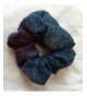 Blue Floral Georgette Hair Scrunchies Small