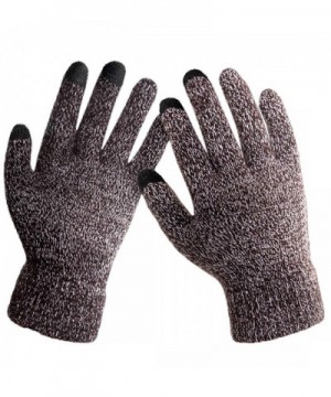 Touchscreen Coldproof Thermal Cashmere Wool Brown