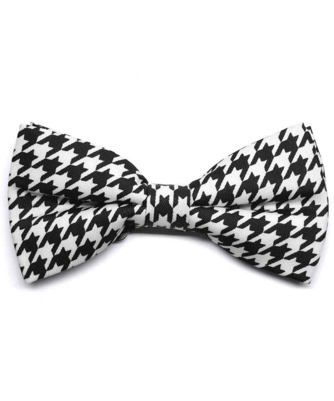 TieMart Houndstooth Band Collar Bow
