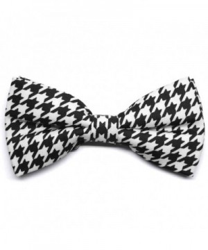 TieMart Houndstooth Band Collar Bow