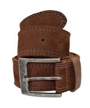Men's Two Row Stitch Leather Belt Handmade Includes 101 Year Warranty ...