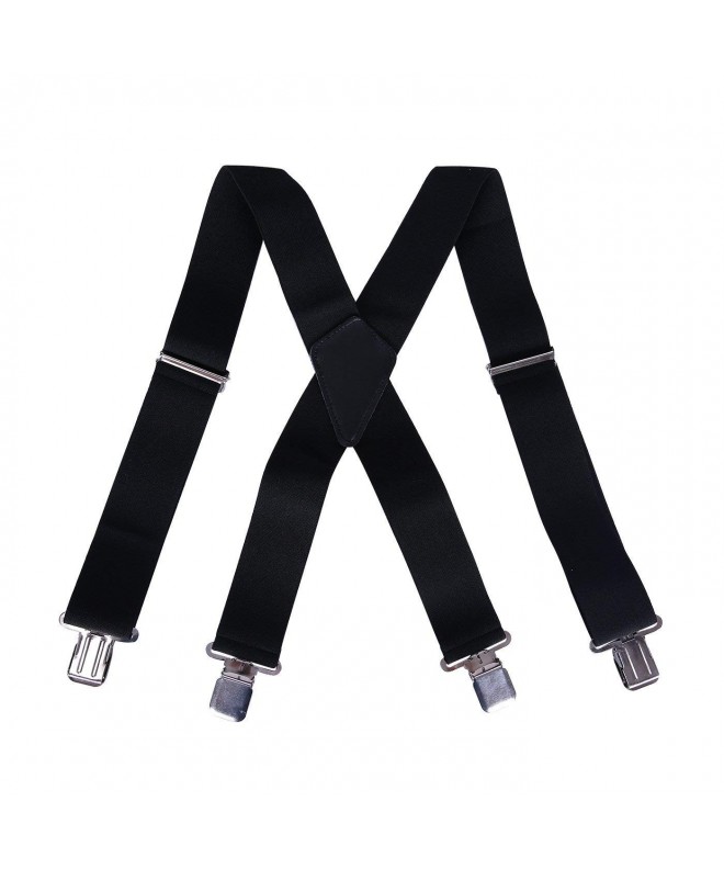Mens Heavy Duty X-Back Clip Suspenders Adjustable Elastic 2