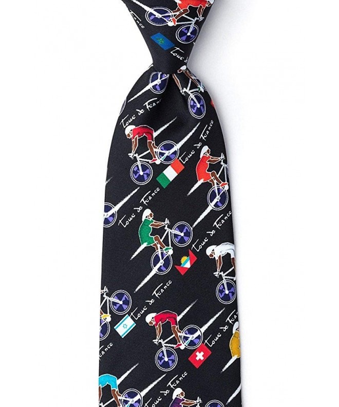 Black Polyester Tour France Necktie