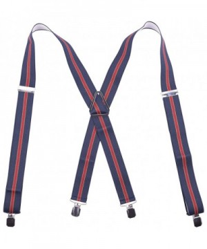 WDSKY Suspenders Adjustable Clips Stripe