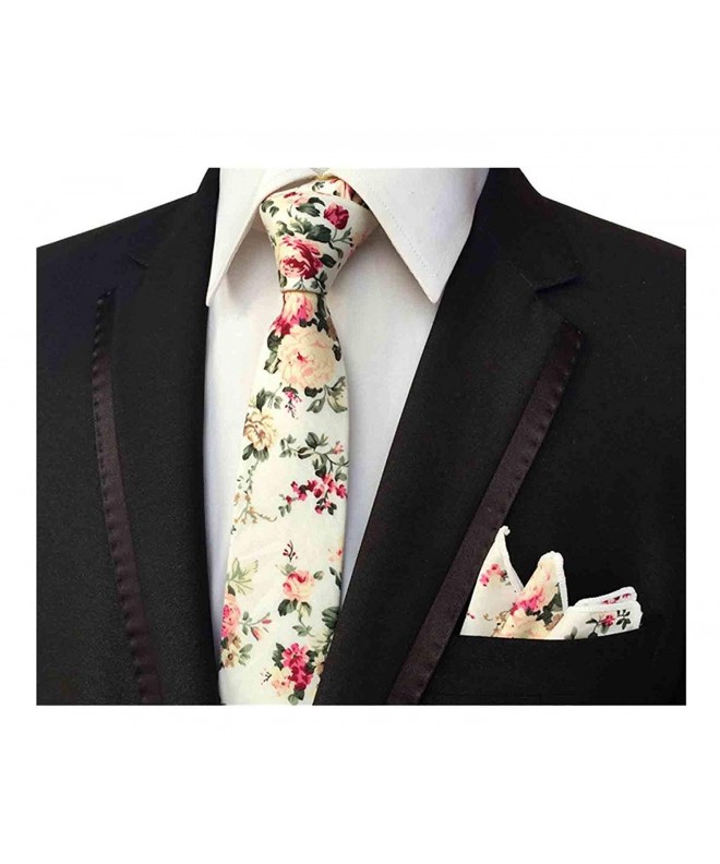 L04BABY Skinny Handkerchief Cotton Necktie