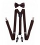 ORSKY Mens Adjustable Suspenders Brown