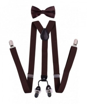 ORSKY Mens Adjustable Suspenders Brown