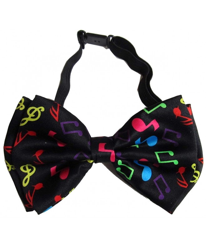Black Colorful Music Notes Bow