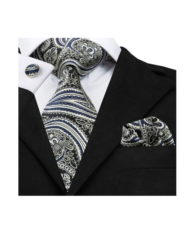 fashion paisley necktie handkerchief cufflinks